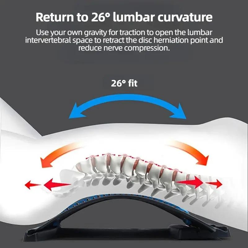 Растяжитель спины для облегчения боли в спине, многоуровневая растяжка спины, поддержка нижней и верхней части спины при грыже межпозвоночного диска
