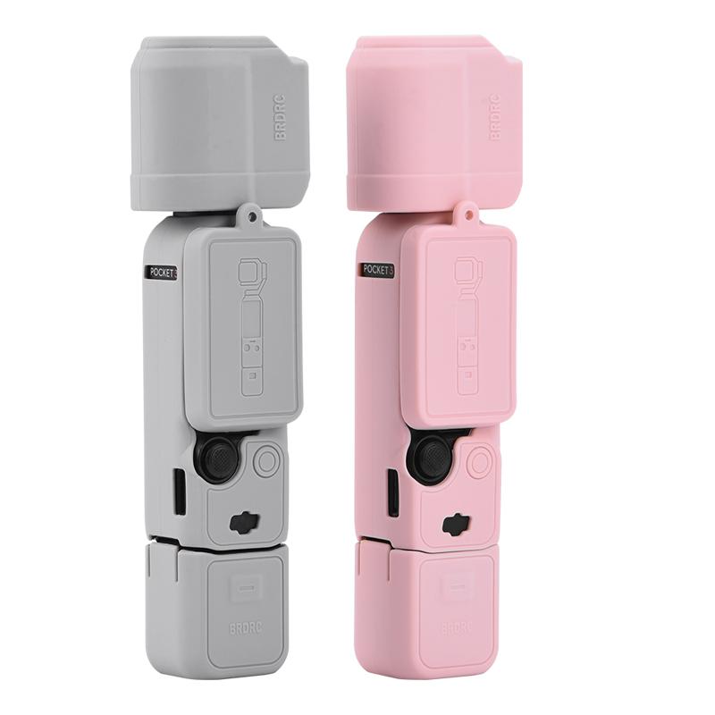 Silicone Case Anti-bump Cover for DJI Osmo Pocket 3 Gimbal Camera Anti-Scratch Handle Soft Protective Case Lens Cap