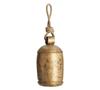 Brass Cow Shabby Chic Country Style Rustic Metal Hanging Giant Cow Bells On Jute Ropes Decor Set of 3