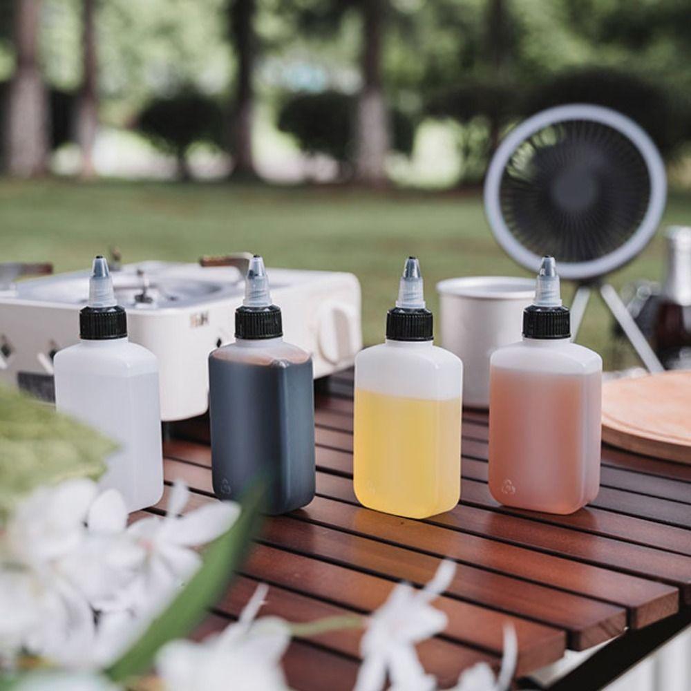 4pcs Plastic BBQ Oil Dispenser 100ml Squeeze Sauce Bottles Outdoor Oil Bottle Ketchup