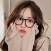 Round Anti-blue Glasses Frame Online Celebrity Korean Retro Flat Mirror for Men and Women with Myopia.