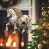 Christmas 2D Horse Ornament Acrylic Flat Horse Hanging Decoration Horse Keepsake Christmas Tree Ornament for Horse Lovers Gifts Festive Decor