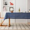 Blue Printed Pastoral Cotton And Linen Tablecloth Table Cloth Cover Towel Lace East Asian Tea Table Mat Cover Cloth