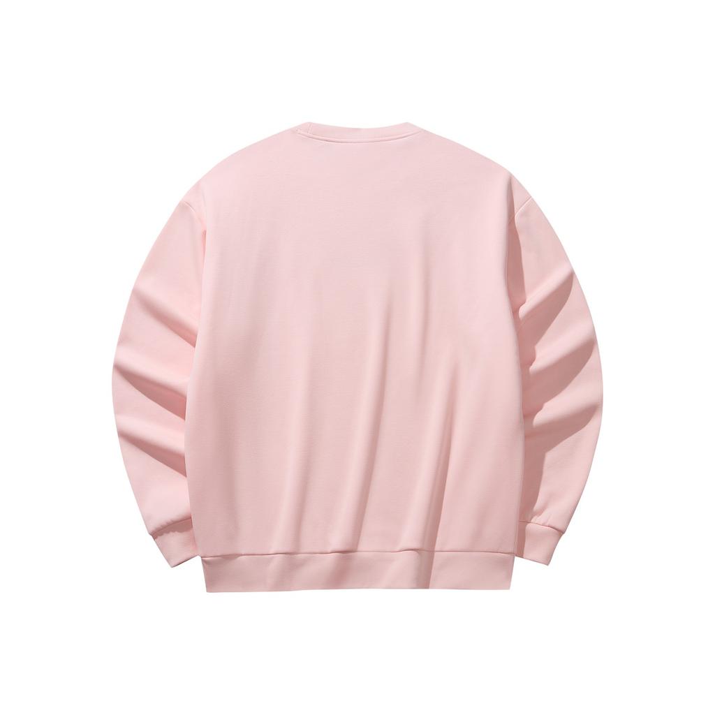 Anta Флис Повседневный Мода Спорт Удобный Свободный Пуловер Толстовка Толстая Теплая Толстовка Унисекс Персиково-Розовый 972618704N-2