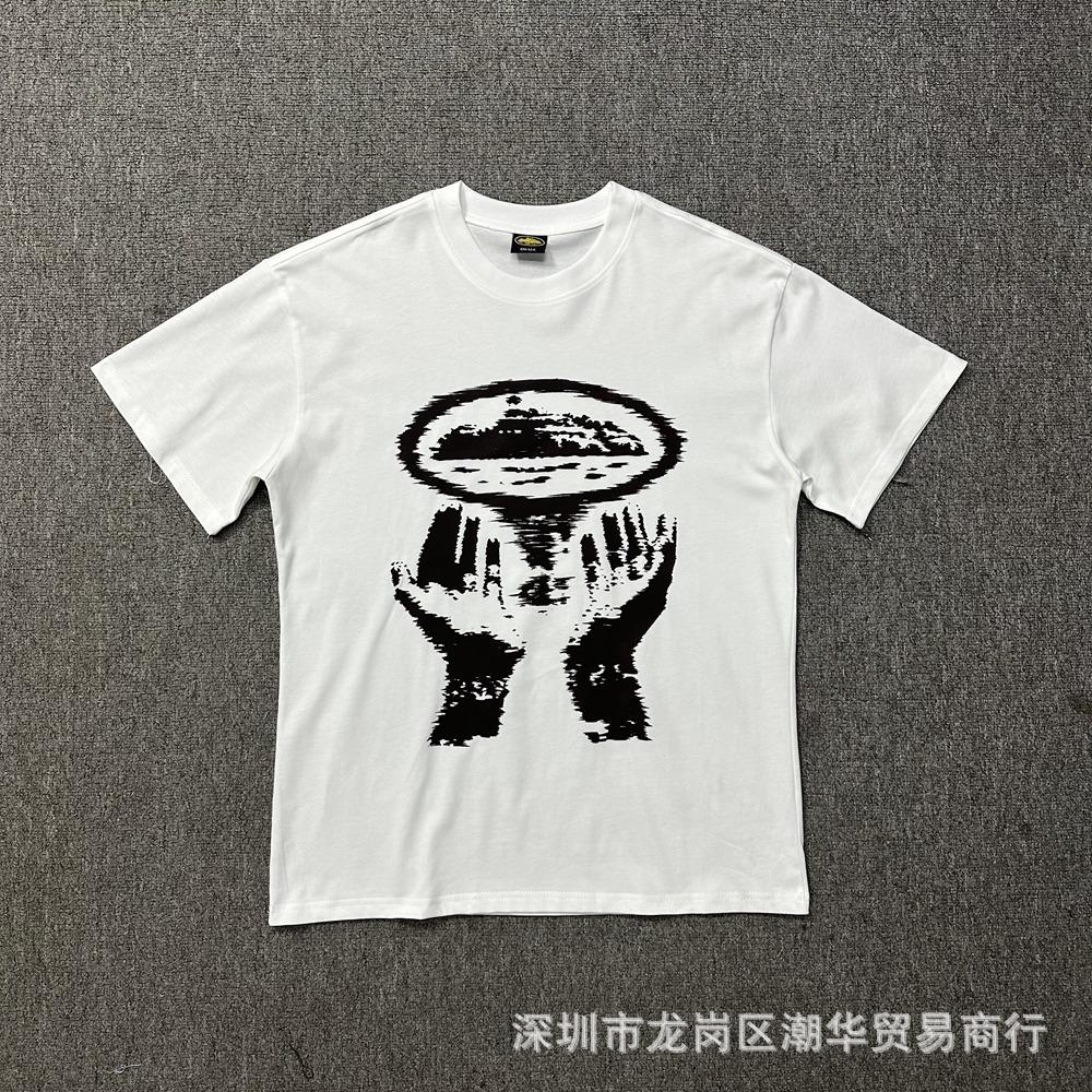 Cross-border Corteiz tide brand Alcatraz summer retro printing men's and women's trend loose casual short-sleeved T-shirt