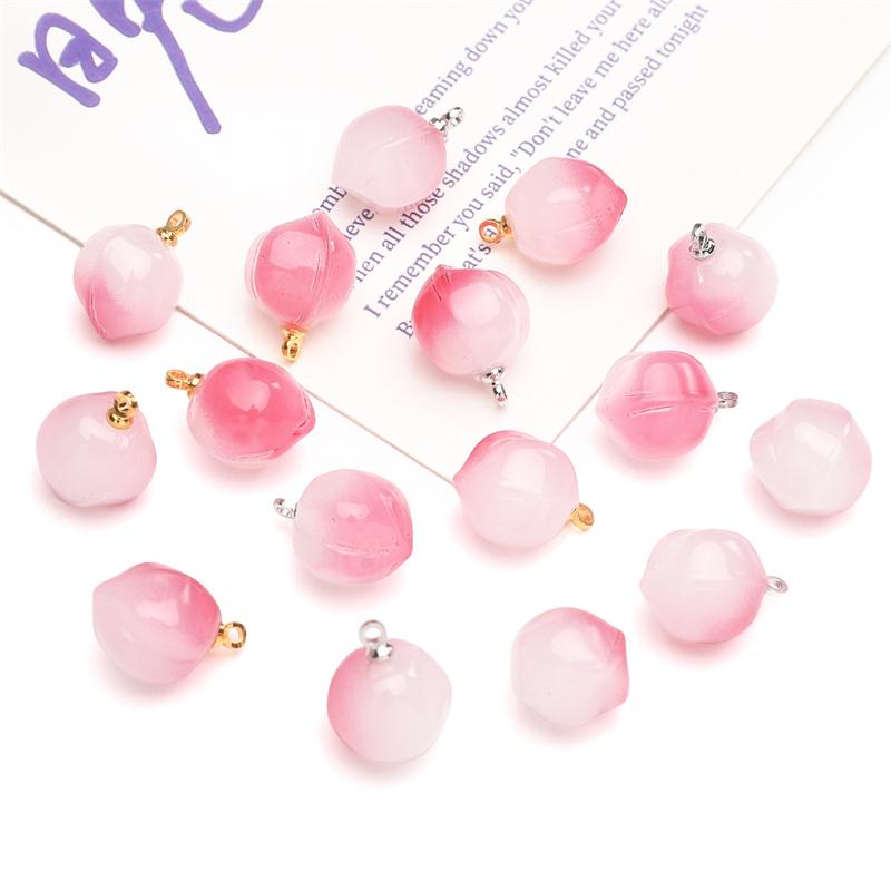 5 шт. розовые и белые персиковые кулонные стеклянные бусины для изготовления ювелирных изделий своими руками