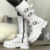 Winter Women New Thick Soled Boots Casual Versatile Trendy Shoe Fashion Belt Buckle Motorcycle Boot Comfortable Ladies Shoes