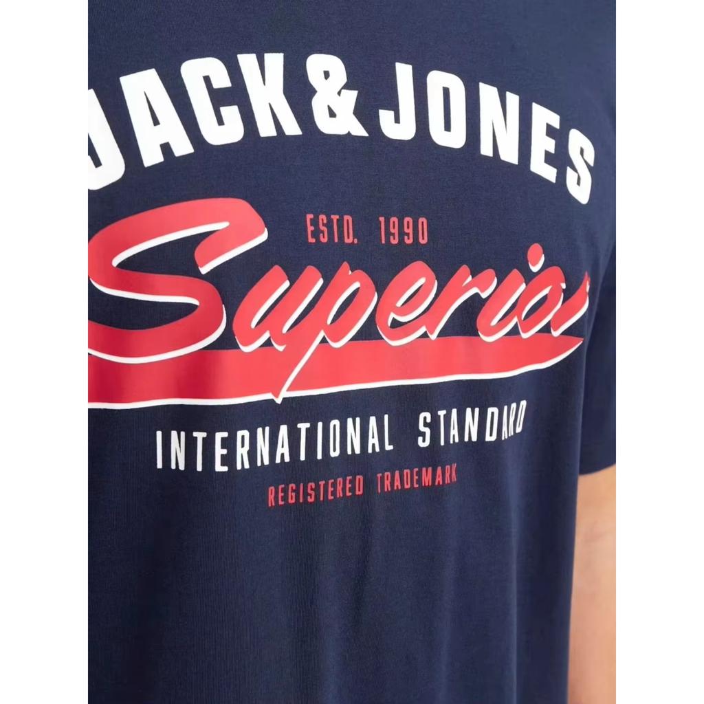 Новые мужские летние футболки Jack & Jones Mod Jjelogo с принтом логотипа, повседневная мода, повседневный стиль, идеально для весны и лета, женская футболка, топ, футболки