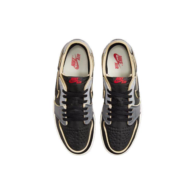 Кроссовки унисекс Air Jordan 1 Retro Low OG EX Dark Smoke Grey Черный Светло-Дымчато-Серый Парус DV0982-006
