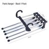 Five-Layer Multifunctional Folding Pants Hanger with Non-Marking Clips for Wardrobe Storage