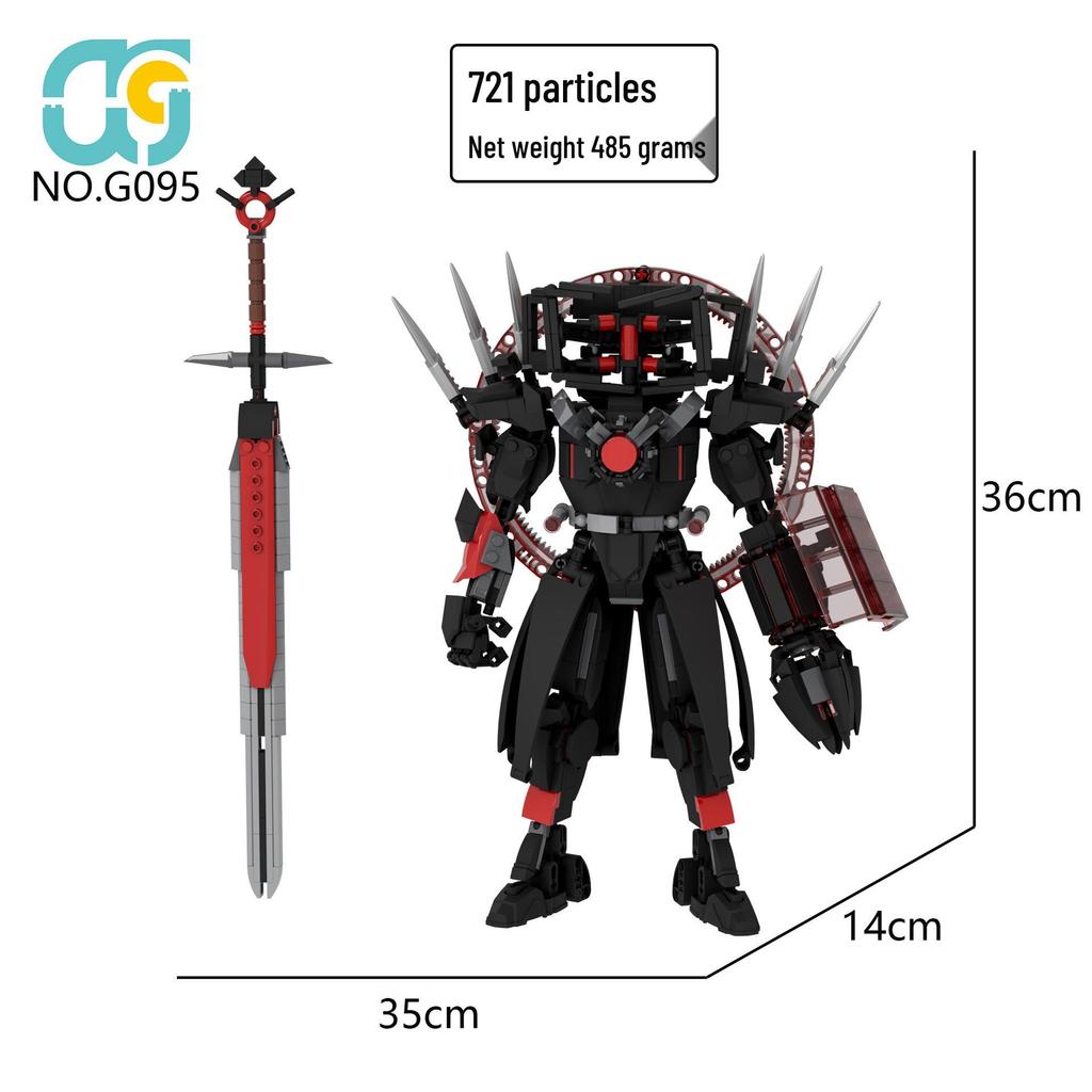 Трансграничный Титан Клокмен против. Туалетмен Телевизор Динамик Конструктор Минифигурки