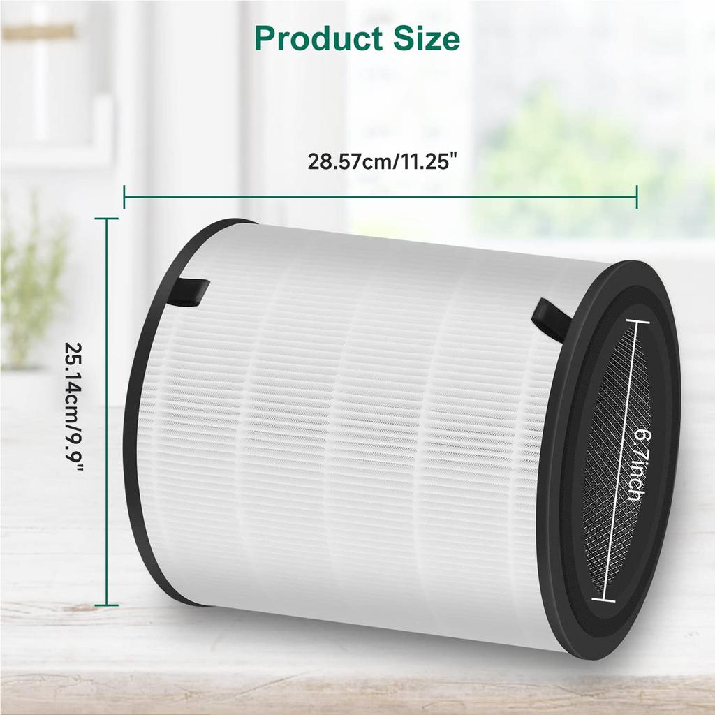 Plastic Air Purifier Filter HEPA Filter Replacement Air Cleaners Filter Replacement Filter for LEVOIT LVH133 LVH133RF
