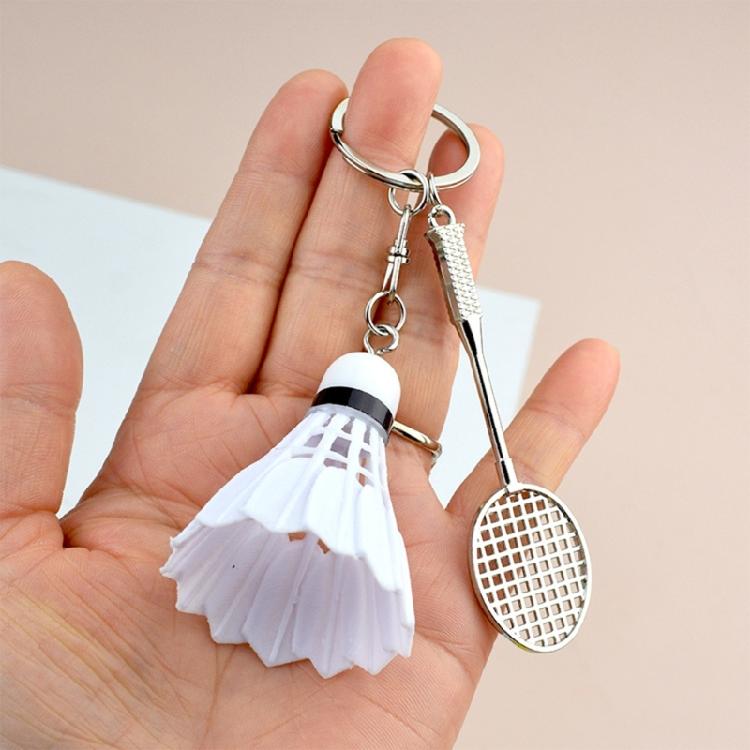 Элегантный Брелок-Ракетка для Бадминтона Спортивная Тематика Модный Ключевой Аксессуар для Спортсменов Уникальный Держатель для Ключей