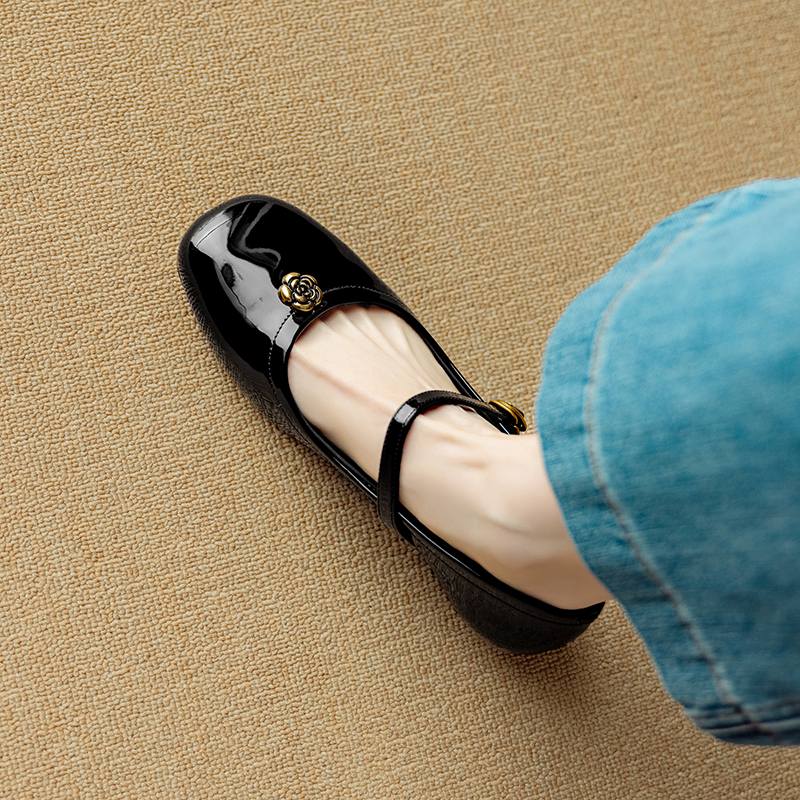 Krazing Pot Летние туфли из овчины, размер 41, низкий каблук, металлические цветы, Мэри Джейн, квадратный носок, туфли-гладиаторы