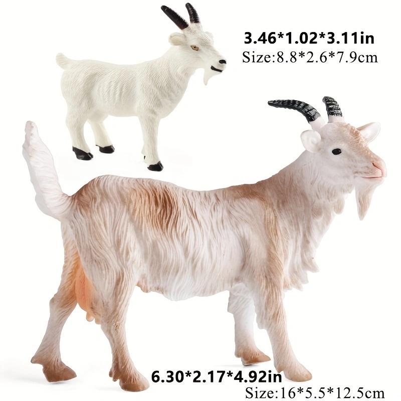 Oenux Набор из 2 больших моделей домашних животных: лошадь, корова, свинья, овца, коза, осел. Фигурки из ПВХ, образовательные, милые, детские игрушки, подарок