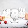 240ml 8oz Christmas Mug Christmas Reindeer Head Creative Elk Glass Milk Glass Wine Beer Water Juice Milk Glass