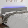 VidaXL LED Headboard Bedroom Furniture Double Bed Accessory Head of Bed Frame Interior Dark Grey 3121767