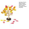 Wooden Building Block Tree Toy Fine Motor Skills Hand Eye Coordination Training Toddlers Educational Yellow Green Leaves Tree Assembly Toy with Base