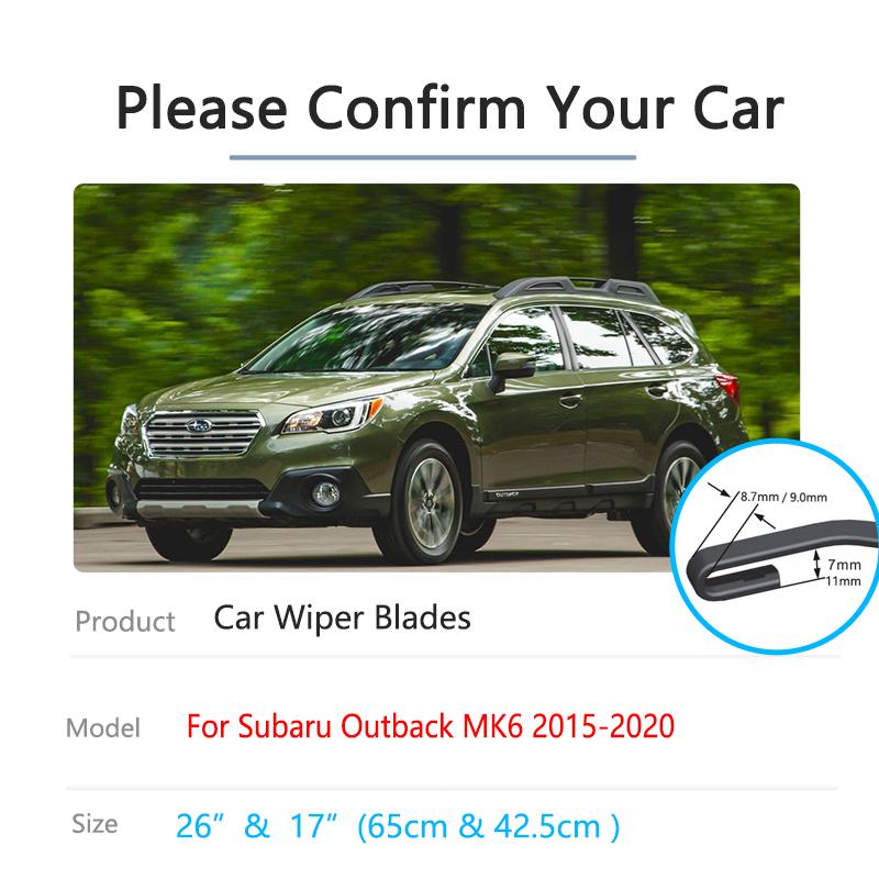 For Subaru Outback MK6 2015 2016 2017 2018 Winter Wipers Blades Cutter Car Accessories Cleaning Replacement