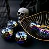 Halloween Indoor Decor  ,halloween Decorations  ,Halloween Christmas Tree Decoration 8CM Face  Colorful Plastic Ball Festival Party Decoration