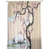 Японское крепление Fuji Sakura Tree Flower Тюлевые оконные шторы для гостиной из органзы, прозрачная вуаль, занавеска для спальни, кухни, домашний декор