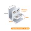 Self-closing Side Mounted Frameless Clamp Glass Door Hinge Furniture Accessories Cabinet Door Hinge