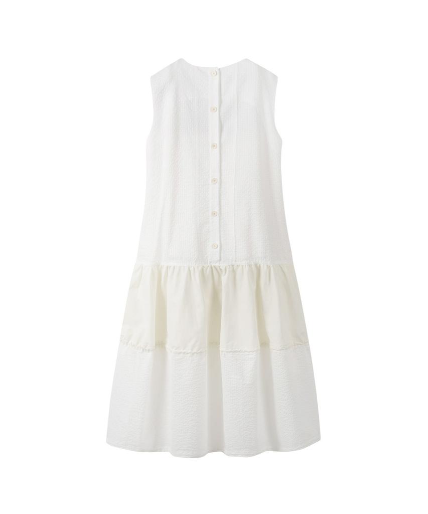 Recorde Seersucker Volume Dress Rqdam26546Ivx