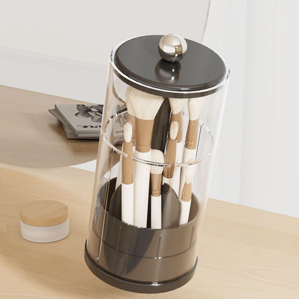 Пластиковый ящик для хранения косметики большой вместимости, туба для хранения кистей для макияжа, ванная комната