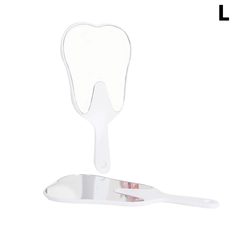 1 шт. стоматологическое зеркало в форме зуба, ручное небьющееся пластиковое зеркало для макияжа, стоматологические аксессуары, подарок стоматологу