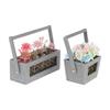 Exquisite Miniature Flower Basket with Artificial Flowers, Perfect Mini Garden Decoration & Micro Landscape Photography Prop