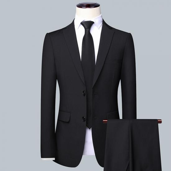 Jacket + Pants 2 Pieces Set 2024 Fashion New Men's Casual Boutique Business Dress Wedding Suit Coat Blazers Trousers