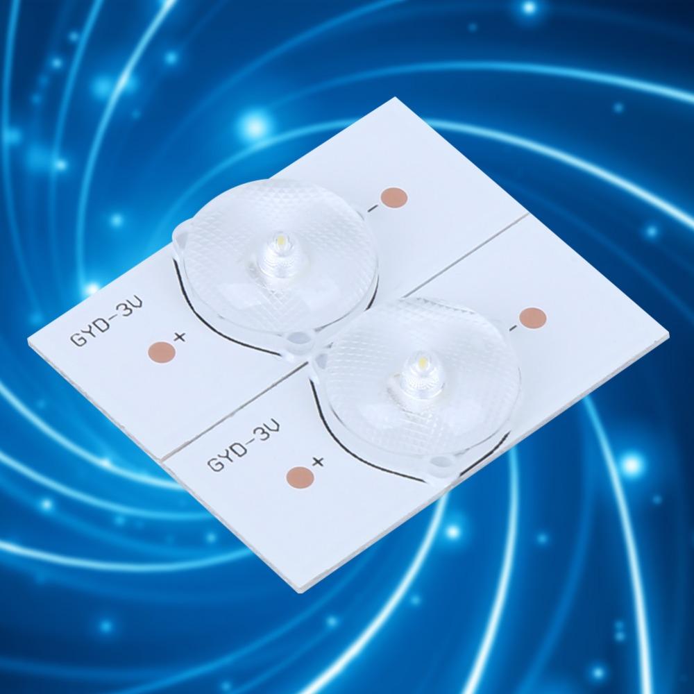 20 шт. Стекловолоконная плата Светодиодные лампы 3 В Светодиодный чип SMD Светодиодная линза 32-65 Светодиодный телевизор Ремонт