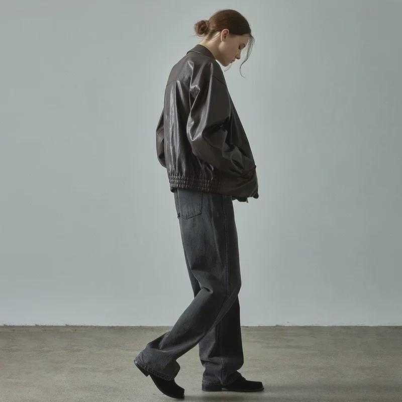 Женская дизайнерская кожаная куртка с узором - топ в стиле Niche