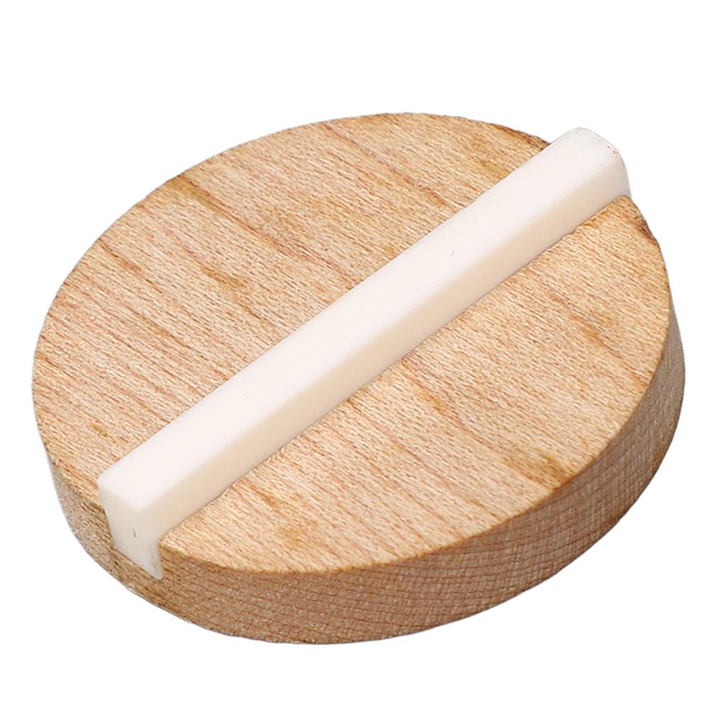 Guitar Resonator Biscuit Replacement Maple Wood Biscuit with Ox Bone Saddle for Single Cone Resonator GK999B