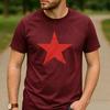 Vintage Red Star Graphic TShirt Unisex 100 Cotton Breathable Short Sleeve Loose Fit Casual Daily Wear Unisex Street Tees
