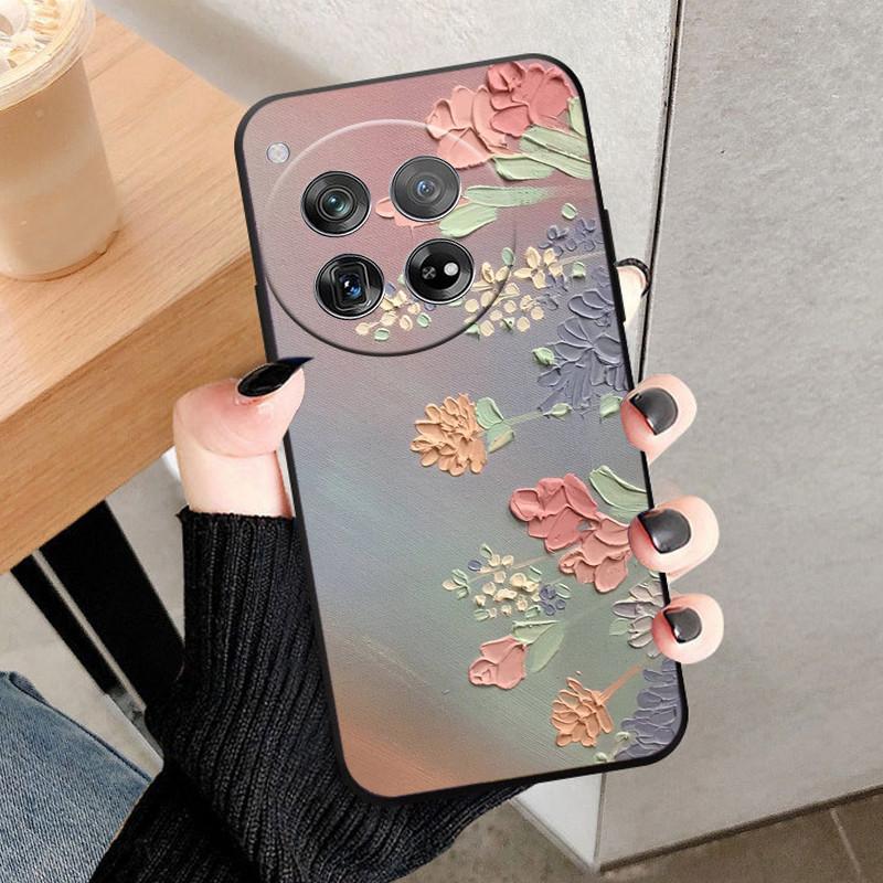 For OnePlus 12 Case Cover For OnePlus12 Fundas New Black Soft Silicone TPU Protective Phone Case For One Plus 12 Bumper Coque