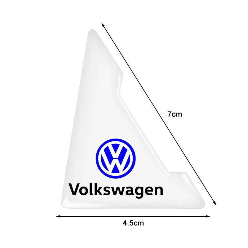 efg1 2pcs Silicone Car Door Corner Protector Anti-Collision Scratch Emblem for VW Golf Amarok T5 Phaeton ID3 Tiguan T-Cross GTI