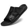 Cool Slippers Summer New Fashion Double Buckle One-word Slippers Wear Light Beach Shoes Versatile Daily Slippers
