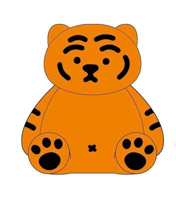 K Company MUZIK TIGER Музыкальный тигр Плюшевая игрушка Ириска Сидящая В164 x Ш157 x Г126мм MU-NG-TOS