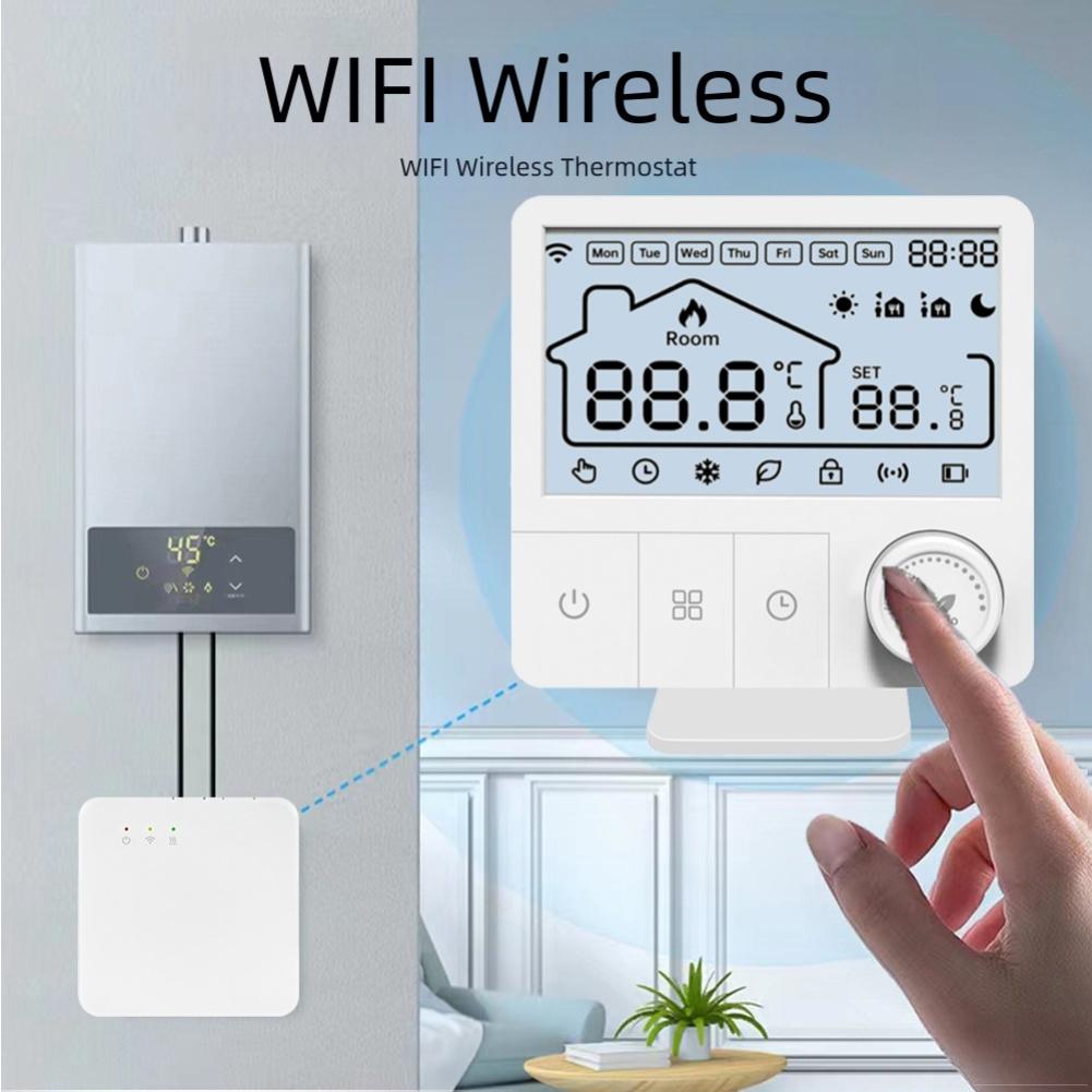 Умный термостат WIFI для газовых котлов и электрического подогрева пола с блокировкой от детей и еженедельно программируемыми настройками