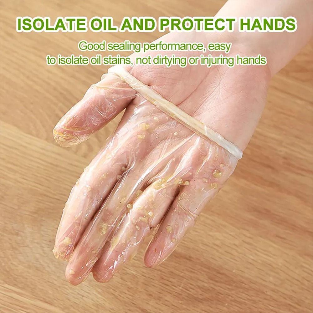 100Pcs Acid Work Safety Disposable Gloves Transparent Latex Free Gloves New Cleaning Gloves