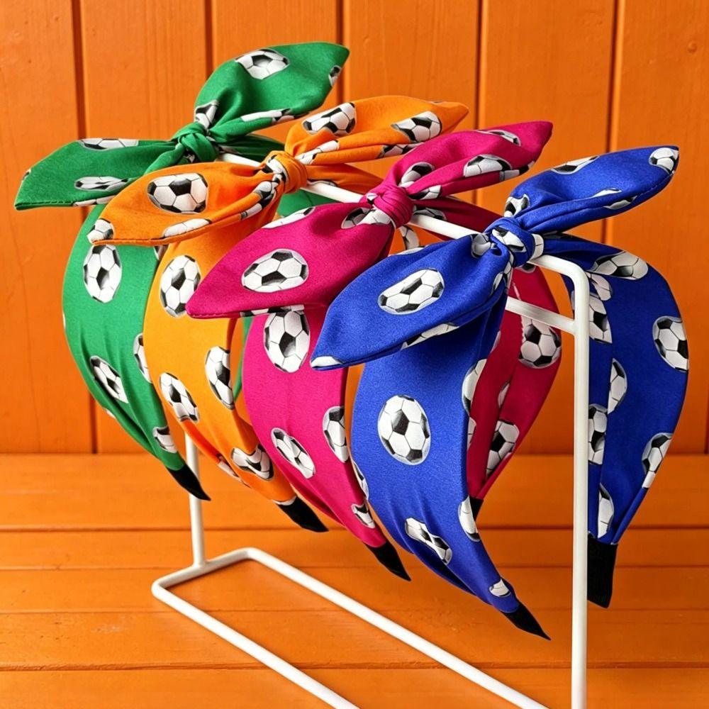 Bow Soccer Fan Hair Band Rabbit Ear Fan Cheering Hair Hoop Football Headband  Celebration