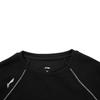 Li-Ning Серия Фитнес Спортивная Футболка с Круглым Вырезом Облегающая Универсальная Удобная Повседневная с Длинным Рукавом Женские Футболки Черная ATLV268-4