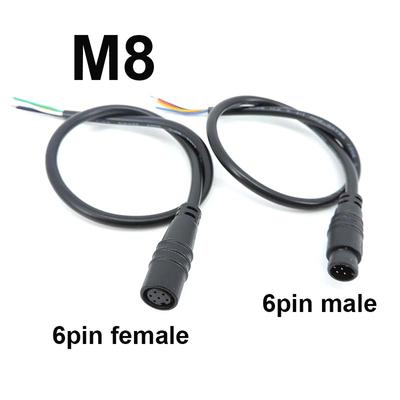 M8 женский мужской 6-контактный 28awg core DC электрический велосипед Анальная пробка водонепроницаемый разъем для ebike дисплей тормозной кабель для скутера