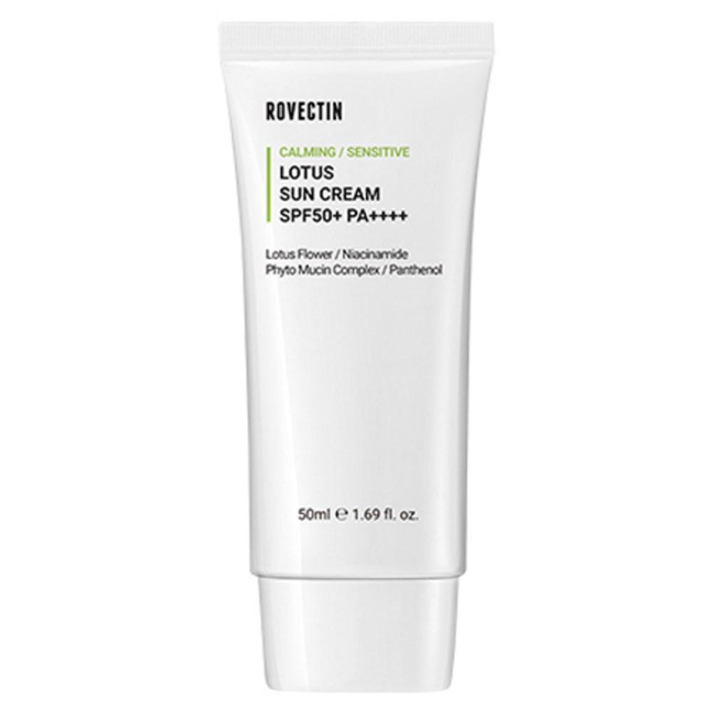 ROVECTIN Успокаивающий солнцезащитный крем с водой лотоса SPF50+ PA++++, 50 мл, 1 шт.
