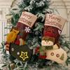 Exquisite High-end Leather Christmas Stocking With Snowflake And Bark Design For Festive Decor