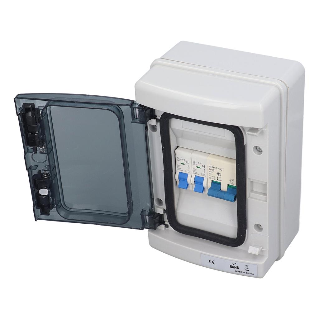 Waterproof Distribution Box ABS PC Circuit Breaker Distributions Protection Boxes for Garages 230V