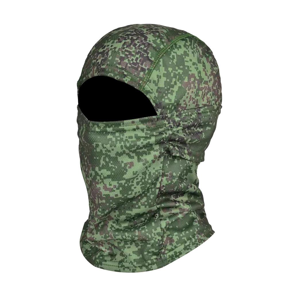 Camouflage Round Brim Hat & Balaclava Set: Sun Protection for Summer Mountain Climbing