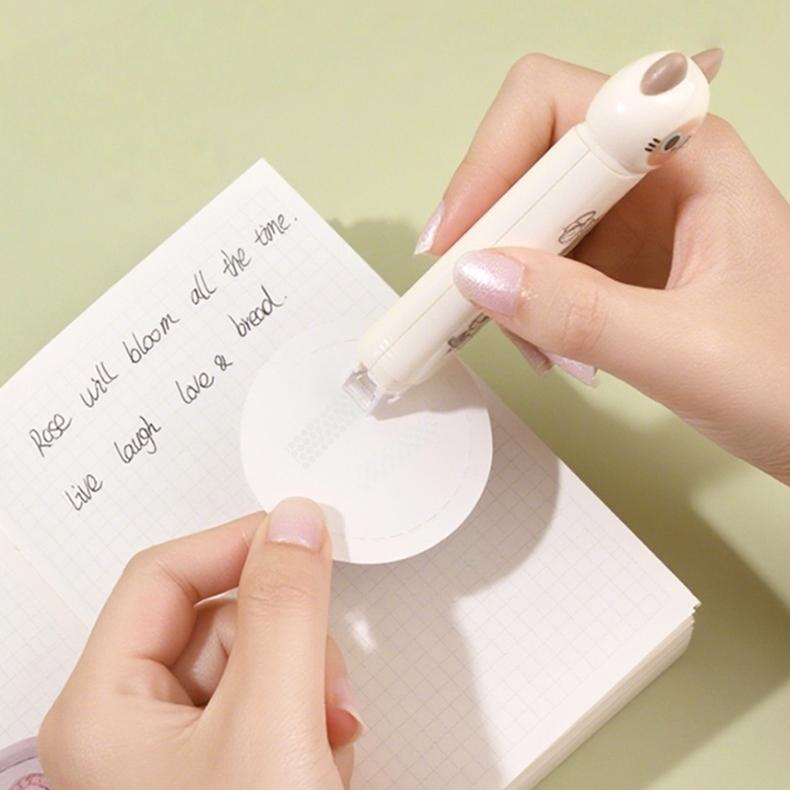 1/4 шт. Лента-корректор Busy Cat и клей-карандаш Милый мультяшный котенок Двусторонняя функция Корректирующие ленты Клей