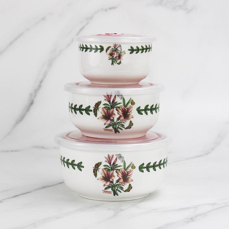 Из трех частей, хрустящий керамический холодильник для пищевых продуктов, герметичная микроволновая печь, большая емкость для ланча, миска для лапши быстрого приготовления